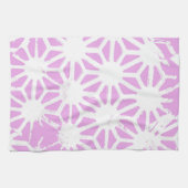 Roze geometrisch patroon theedoek (Horizontaal)