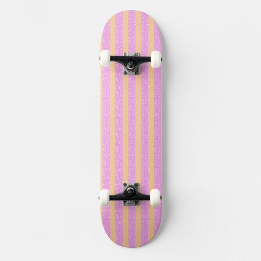 Roze geometrisch persoonlijk skateboard (Voorkant)