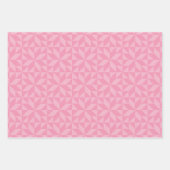 Roze Geometrisch Quiltblokpatroon Inpakpapier Vel (Voorkant)
