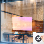 Roze geometrisch raamsticker (Cafe Raam)