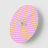 Roze geometrisch  ronde klok (Hoek)