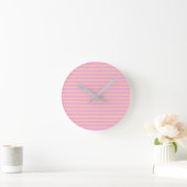 Roze geometrisch  ronde klok (Huis)