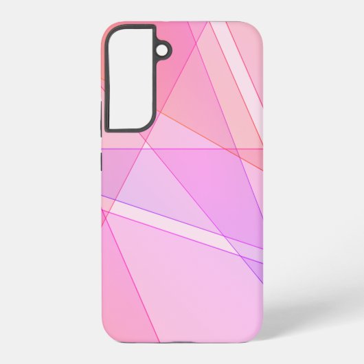 Roze geometrisch samsung galaxy hoesje (Achterkant)