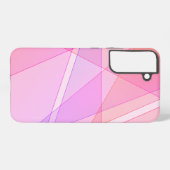 Roze geometrisch samsung galaxy hoesje (Achterkant horizontaal)