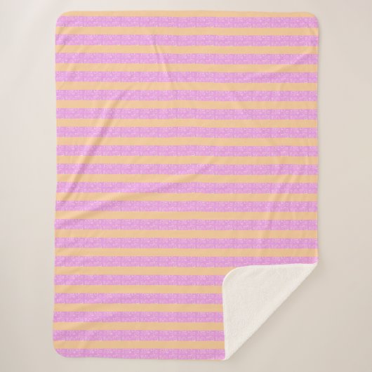 Roze geometrisch sherpa deken (Voorkant)