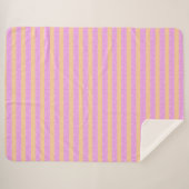 Roze geometrisch sherpa deken (Voorkant (horizontaal))