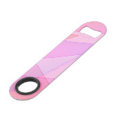 Roze geometrisch speed flessenopener (Voorkant Gekanteld)