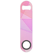 Roze geometrisch speed flessenopener (Achterkant)
