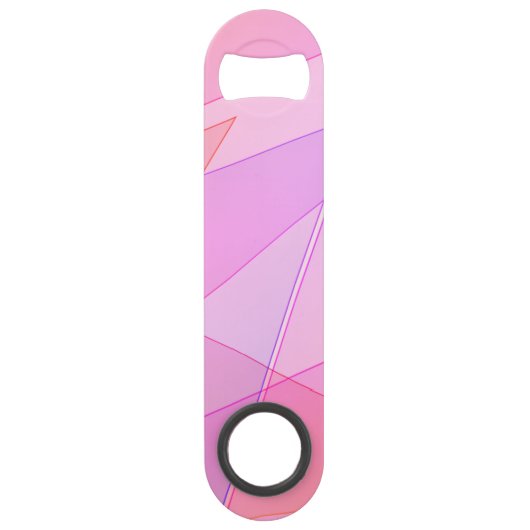 Roze geometrisch speed flessenopener (Voorkant)