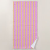 Roze geometrisch strandlaken (Voorkant)