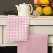 Roze geometrisch theedoek