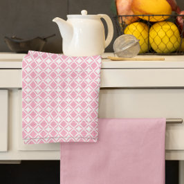 Roze geometrisch theedoek