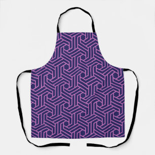 roze geometrische abstract met paarse achtergrond schort