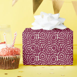 Roze geometrische abstracte vintage cadeaupapier