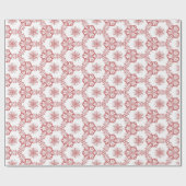 Roze geometrische bloem cadeaupapier (Vlak)