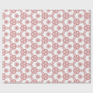 Roze geometrische bloem cadeaupapier
