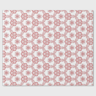Roze geometrische bloem cadeaupapier