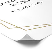 Roze geometrische borrelende bar knal bruis klink  poster (Hoek)