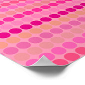 Roze geometrische cirkels poster (Hoek)