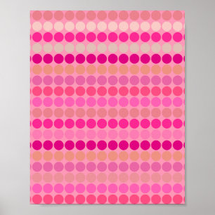 Roze geometrische cirkels poster