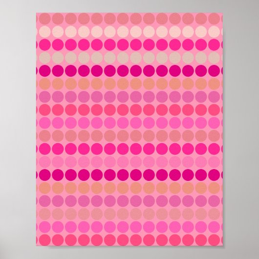Roze geometrische cirkels poster (Voorkant)
