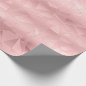 Roze geometrische driehoek Glam Bling trendy stijl Cadeaupapier (Hoek)