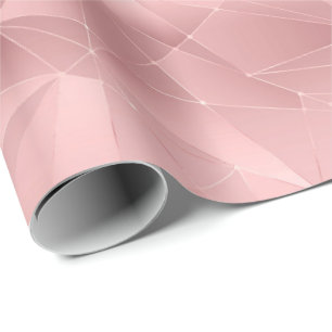 Roze geometrische driehoek Glam Bling Trendy Styli Cadeaupapier