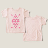 Roze geometrische driehoeken (Ontwerp Voorkant & Achterkant)