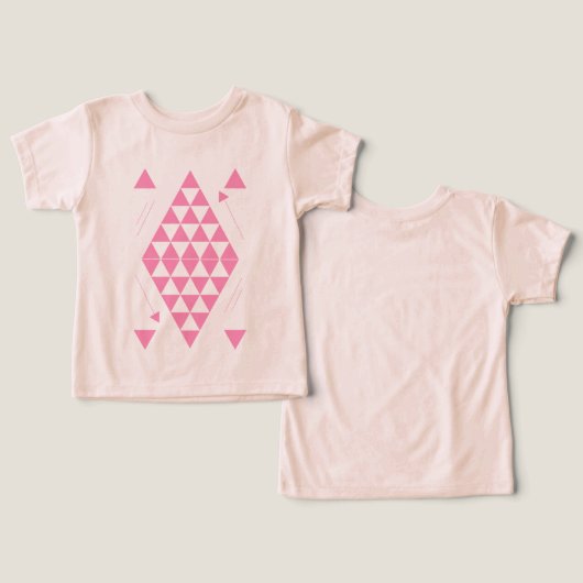 Roze geometrische driehoeken (Ontwerp Voorkant & Achterkant)