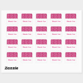 Roze geometrische driehoeken Dank u Stickers (Vel)