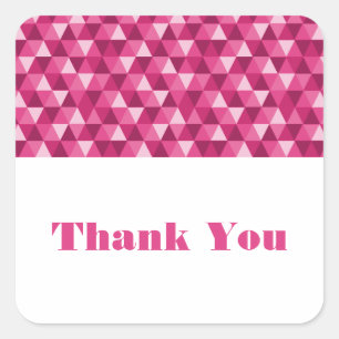 Roze geometrische driehoeken Dank u Stickers