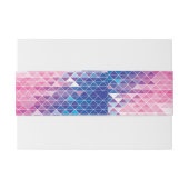 Roze geometrische driehoeken moderne bruiloft uitnodigingen wikkel (Achterkant Voorbeeld)