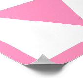 Roze geometrische driehoeken poster (Hoek)