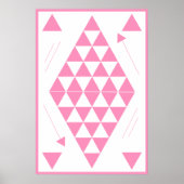 Roze geometrische driehoeken poster (Voorkant)