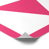 Roze geometrische driehoeken poster (Hoek)