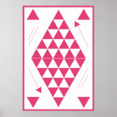 Roze geometrische driehoeken poster (Voorkant)