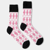 Roze geometrische driehoeken sokken (Rechts)