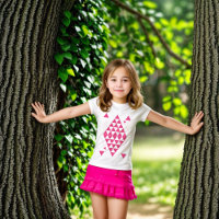 Roze geometrische driehoeken