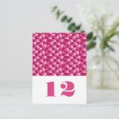 Roze geometrische driehoeken Tabel Briefkaart (Staand voorkant)