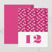 Roze geometrische driehoeken Tabel Briefkaart (Voorkant / Achterkant)