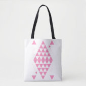 Roze geometrische driehoeken tote bag (Voorkant)