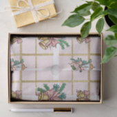 roze geometrische en kerstballetjes tissuepapier (Geschenk)