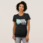 Roze Geometrische Faith Dios Christelijk Slang T-shirt (Voorkant volledig)