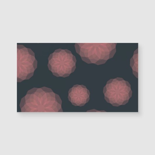 Roze, geometrische, koele, trendy bloemabstractie (Voorkant)