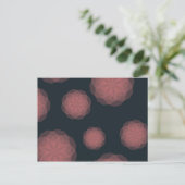 Roze, geometrische, koele, trendy bloemabstractie briefkaart (Staand voorkant)