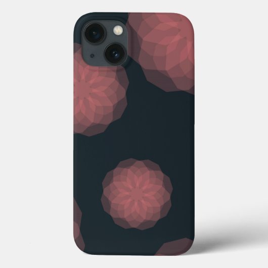 Roze, geometrische, koele, trendy bloemabstractie Case-Mate iPhone case (Achterkant)