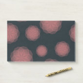 Roze, geometrische, koele, trendy bloemabstractie post-it® notes (Op bureau)