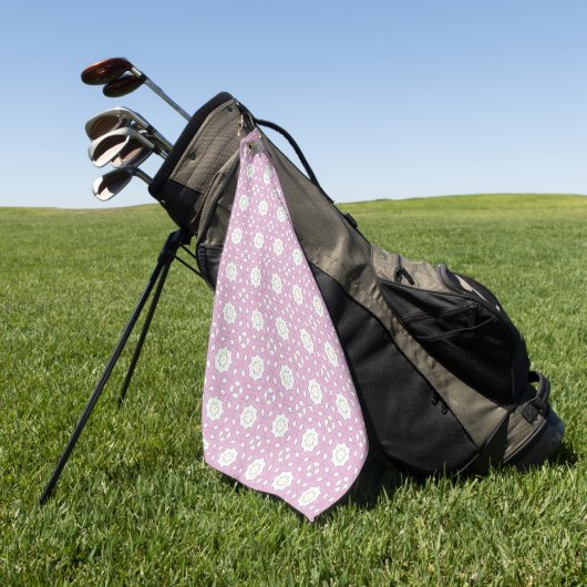 Roze geometrische mandala patronen golfhanddoek (Groen)