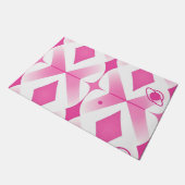 Roze geometrische ruimtepatroon deurmat (Schuin)
