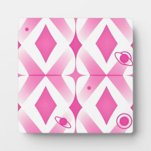 Roze geometrische ruimtepatroon fotoplaat